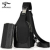 Black Large USB+ Clutch