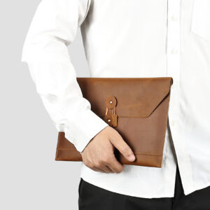 Wrapped Rope Men’s Multi Card Flat Storage Bag, Business Travel A4 File Bag
