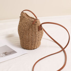 Cute Girl Crossbody Straw New Style Small Fresh Fish Basket Woven Female Holiday Beach Versatile Bucket Bag
