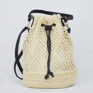 Hollow out fashion large capacity baby mom grocery shopping handbag cute backpack woven bag handmade
