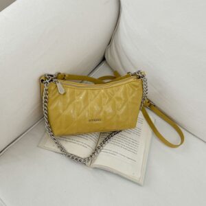 Chain Crossbody Small New Diamond Pattern Casual Versatile Dumpling Bag, Fashionable And Simple Daily Commuter