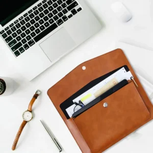 A4 File Folder Large Capacity Document Bag Business Briefcase Magnetic Button Waterproof Laptop Cases Office Organizer
