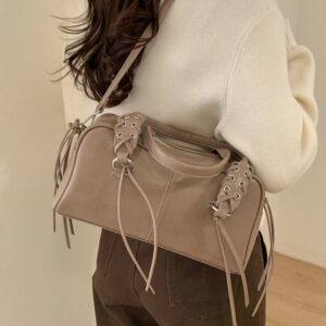 Niche Design Vintage Handbag For Women 2026 Spring And Autumn New French Woven Shoulder With Tassels Crossbody Bag