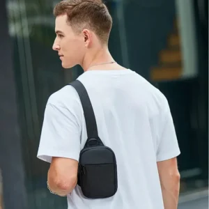 New Japanese Mens Chest Bag Fashion Small Canvas Shoulder Crossbody Bags For Man Mini Cloth Sling Sport Cross Phone