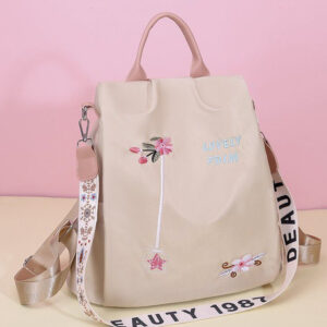 Women’s Bags Casual New Large Capacity Travel Fashion Embroidery Anti theft Backpack Women Bag