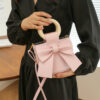 Bowknot pink material bucket