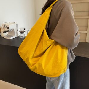 Lazy Style Yellow Shoulder Tote Ladies Oversized Casual Crossbody Hobo Bag Daily Outdoor Purse