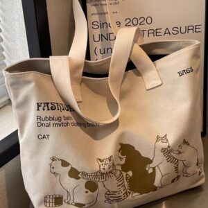 Spring Summer Large Capacity Canvas Women 2026 New Fashion Single Shoulder Tote For Students Class Bag