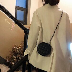 Niche Design 2026 New Internet Celebrity Small Round Rhombus Versatile Chain Fashion Trend Single Shoulder Crossbody Bag