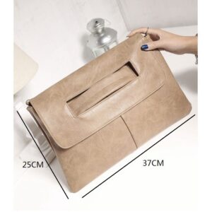 Women’s minimalist fashionable bag, 2026 new PU carrying bag with cover, large capacity