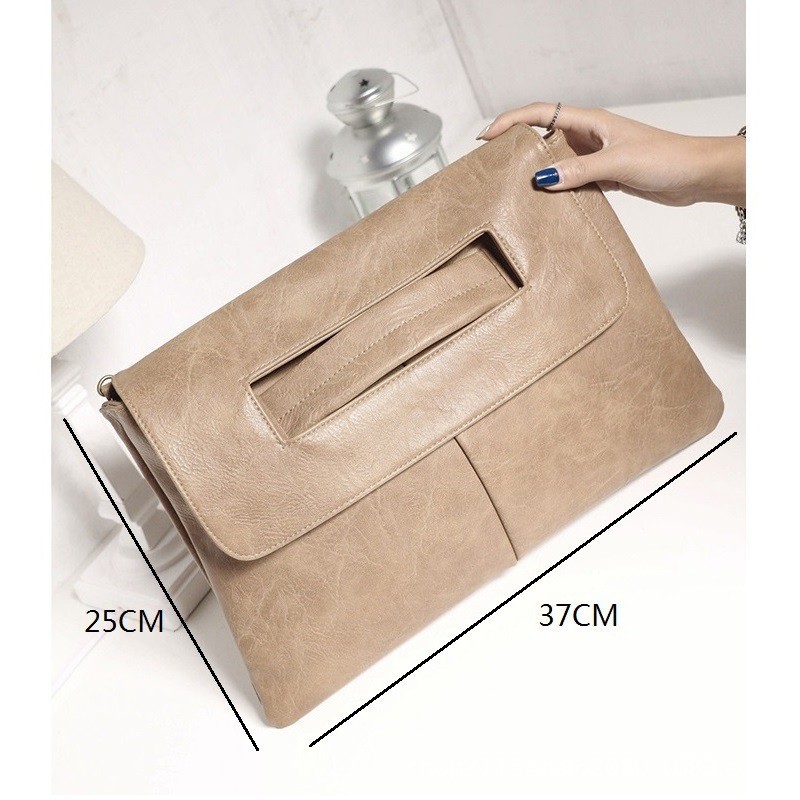 Women's minimalist fashionable bag, 2026 new PU carrying bag with cover, large capacity - Image 2