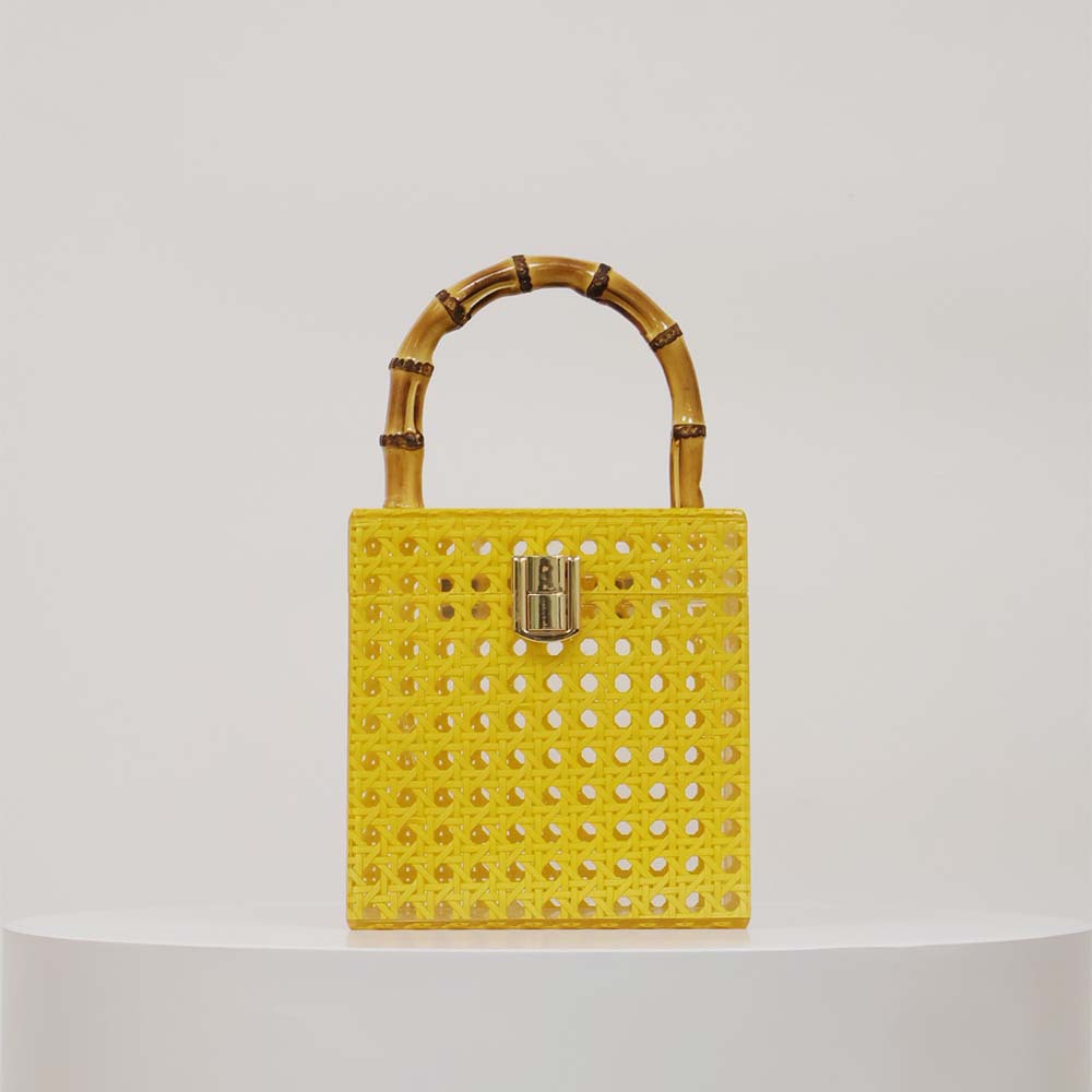Women's Vine Acrylic Evening Bag One Shoulder Diagonal Wedding Fashion Handbag - Image 4