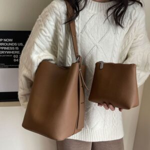 High-End Niche Woolen Bucket Small For Women 2026 New Trendy Fashion Large Capacity Handbag And Shoulder Bag