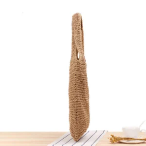 Single Shoulder Woven Forest Style Handmade Crochet Casual Large Capacity Beach Women’s Bag
