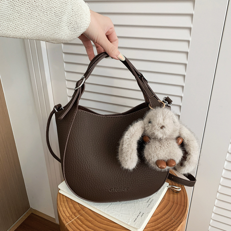 Women's Stylish Versatile Small Crossbody Handbag Shopping Basket Niche Design New Fashion Bucket Bag - Image 3