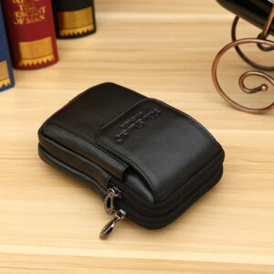New leather bag with belt for men, 5/5.5/6 inch phone cowhide small waist bag, multifunctional