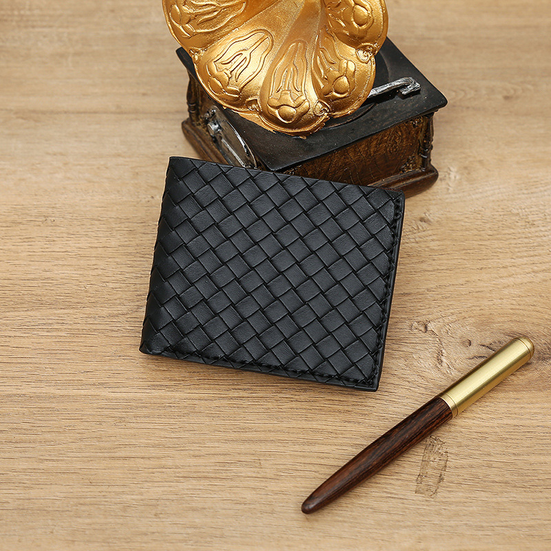 Woven Short Youth Card Wallet Multi-function Horizontal Men's Bag - Image 2