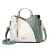 White with green