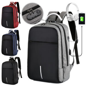 Professional Waterproof Laptop For Men & Women – Large Capacity Anti-Theft USB Charging Oxford Business Backpack With