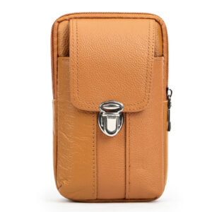 With Multifunctional Belt For Work, Mobile Phone Cover Layer, Cowhide Men’s Waist Bag