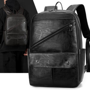 Bags Casual Large Capacity Travel Leather Computer Backpack Junior High School College Student Schoolbag Men’s Bag