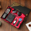 7-piece black set: belt wallet