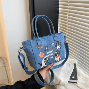 Casual Large Capacity Denim For Women 2026 New Commuter Versatile Crossbody Fashion Handbag Tote Bag