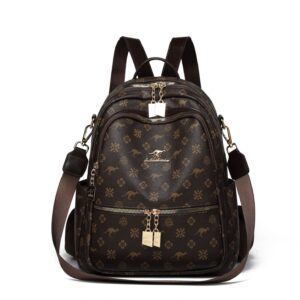 New Retro Casual Fashion Trend Printed Women Business Large Capacity Backpack Travel Bag